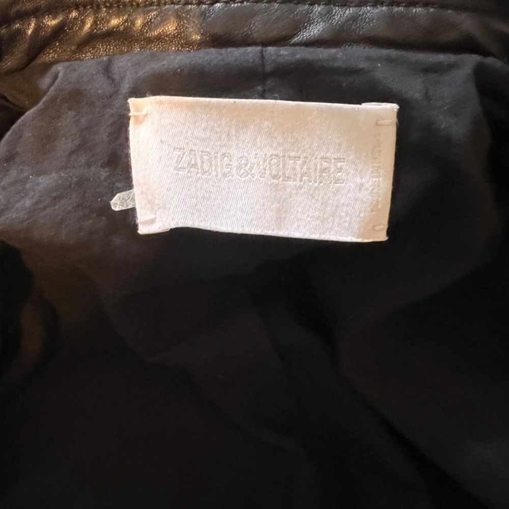 Zadig & Voltaire Lamb Leather Biker Jacket Size XS - Picture 7 of 9